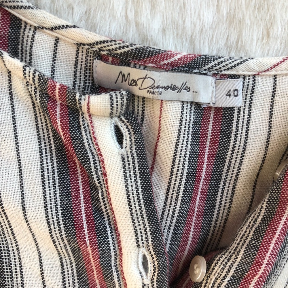 Mes demoiselles striped and plaid cotton dress - Picture 3 of 5